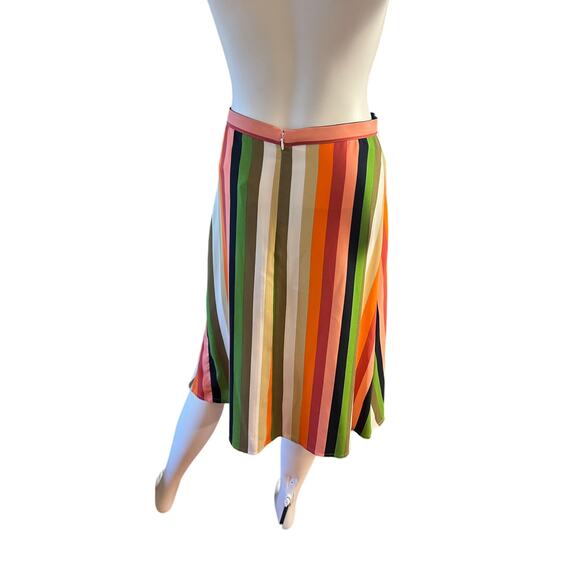 NWT Gianni Bini Candace Candy Stripe A-Line Midi Skirt Size US 2 - Picture 4 of 7